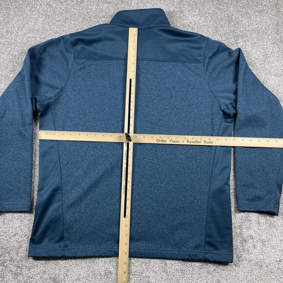 Columbia 1/4 Zip Pullover Mens Large Fleece Zip Pocket Stretch Outdoors Blue - Picture 8 of 12